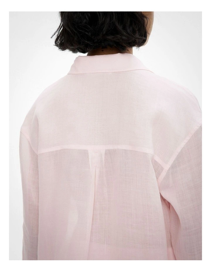 Panel Shirt in Baby Pink image 5