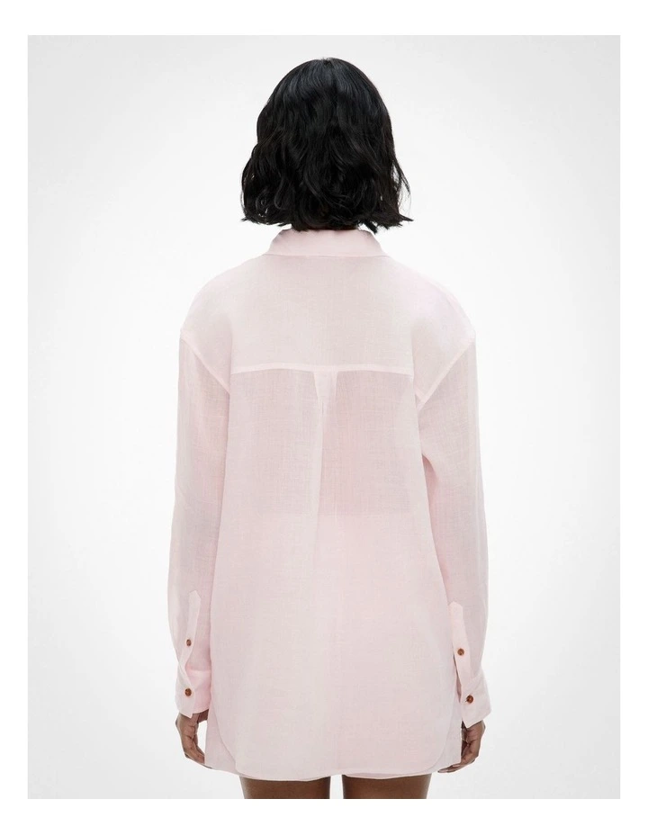 Panel Shirt in Baby Pink image 6