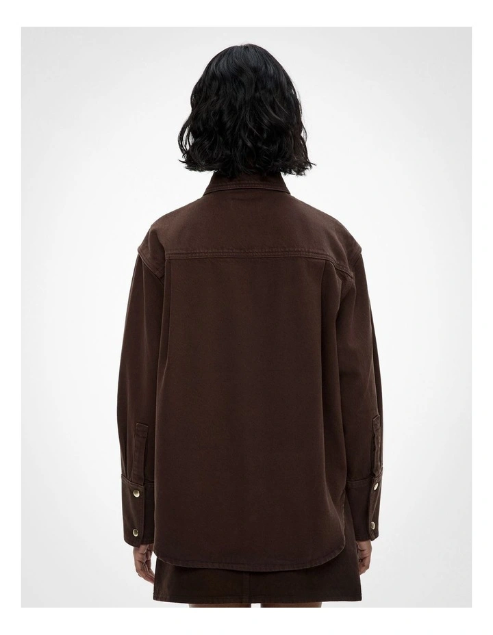 Denim Snap Shirt in Espresso image 5