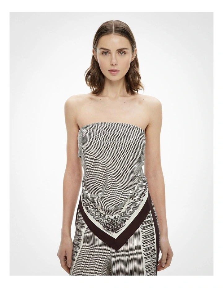Scarf Top in Print image 1