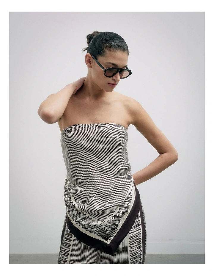 Scarf Top in Print image 2