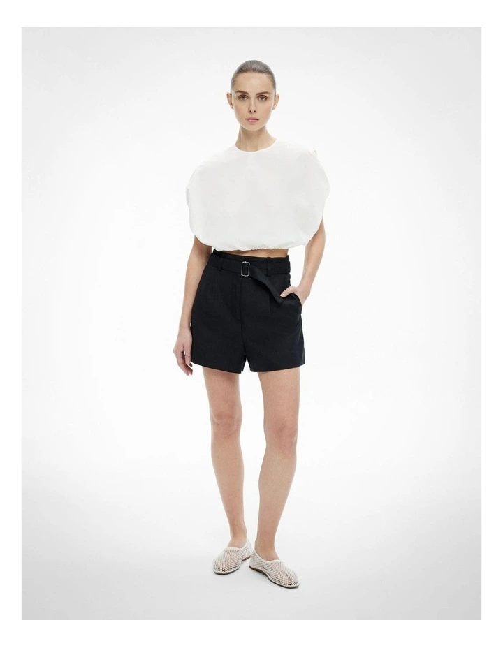 Bubble Hem Top in Fresh White image 2