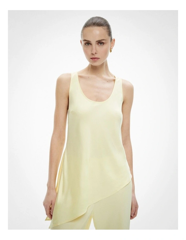 Asymmetrical Scoop Tank Top in Lemonade image 1