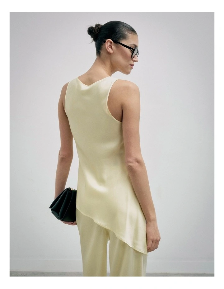 Asymmetrical Scoop Tank Top in Lemonade image 2