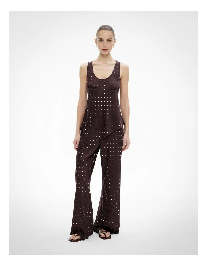 Asymmetrical Scoop Tank Top in Espresso Spot image 2