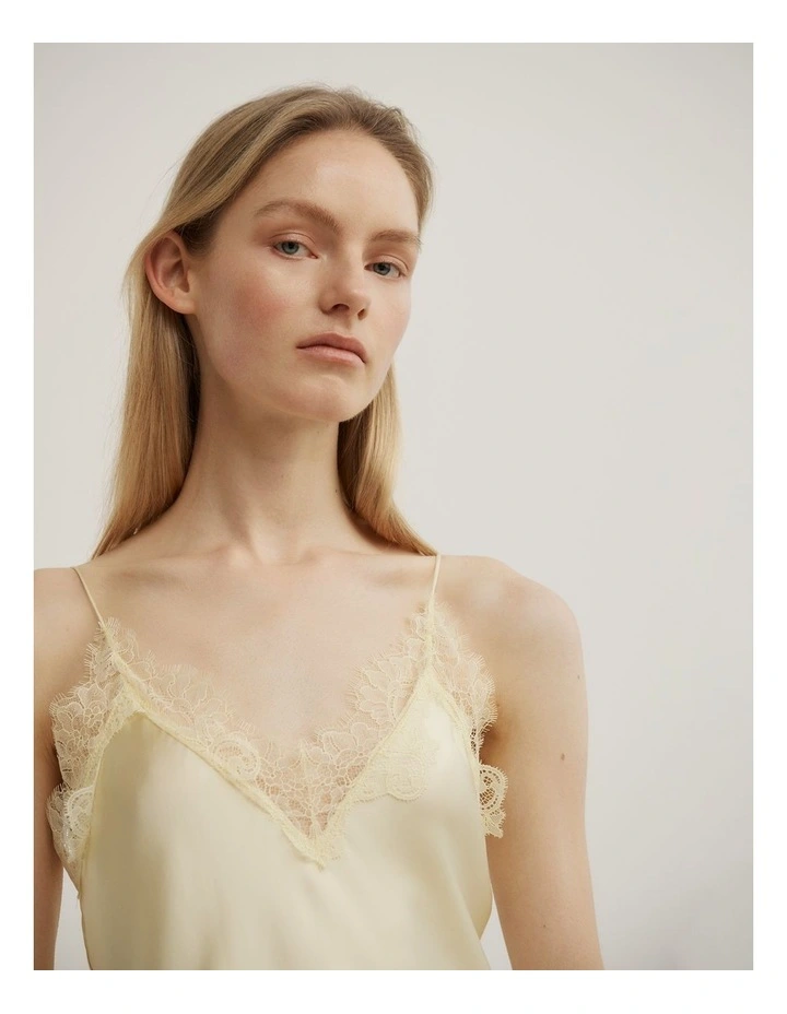 Asymmetrical Lace Camisole in Lemonade image 3