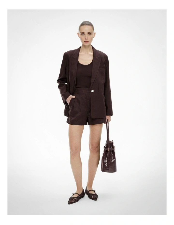 Tailored Shorts in Espresso image 1