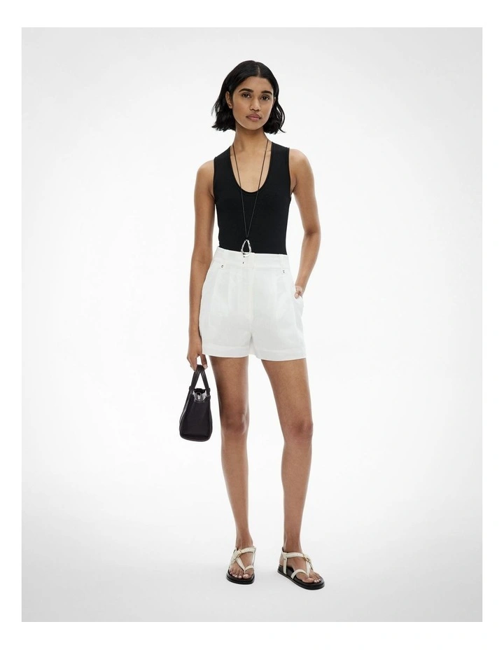 Tailored Shorts in Fresh White image 1
