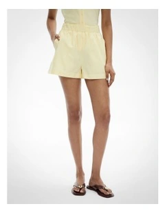 Cotton Oxford Shorts in Lemonade