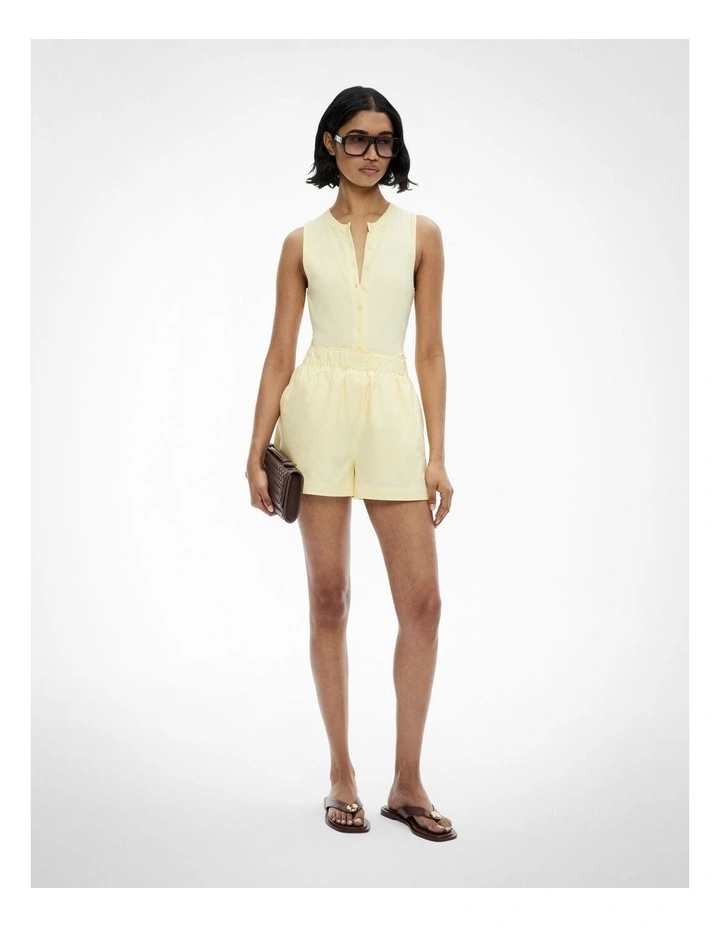 Cotton Oxford Shorts in Lemonade image 2