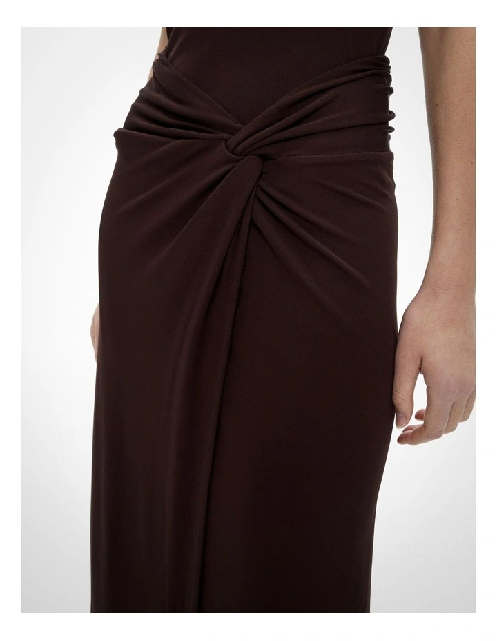 Jersey Twist Skirt in Espresso image 3