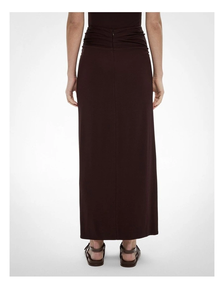 Jersey Twist Skirt in Espresso image 4