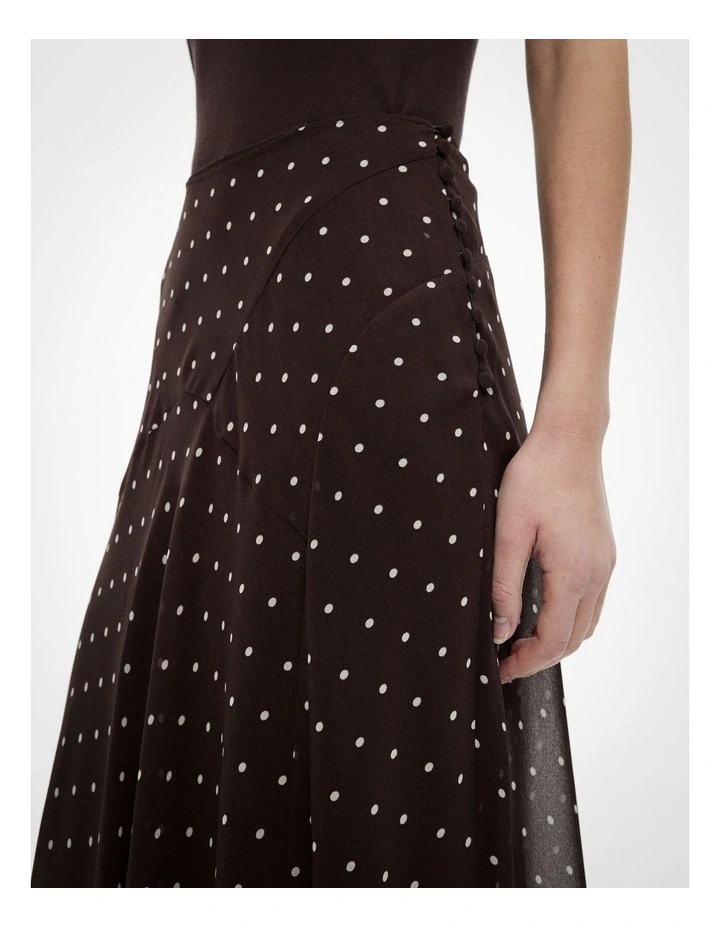 Basque Maxi Skirt in Espresso Spot image 3