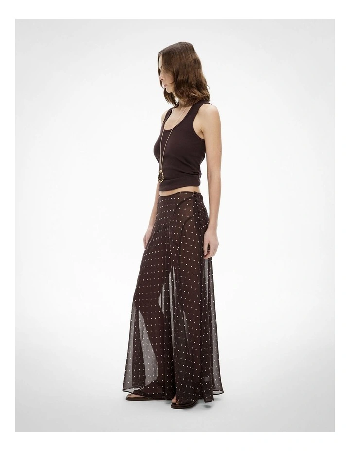 Basque Maxi Skirt in Espresso Spot image 5