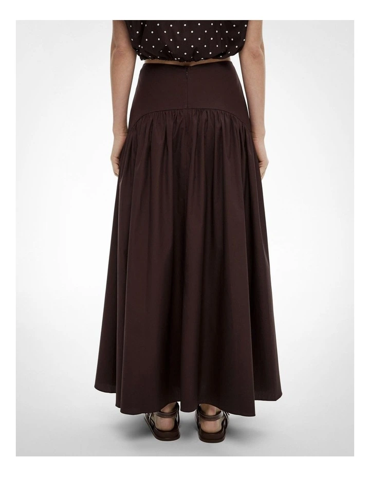 Basque Midi Skirt in Espresso image 4