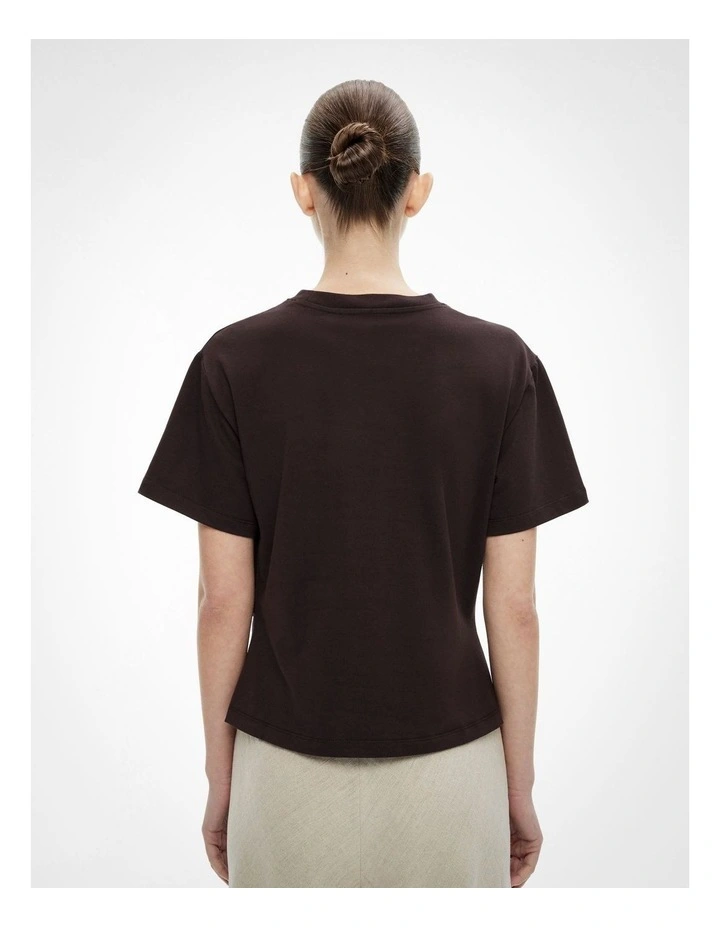 Trim Detail T-shirt in Espresso image 4