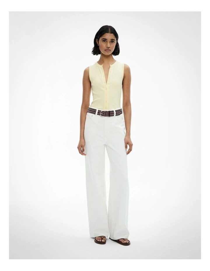Button Longline Tank in Lemonade image 2