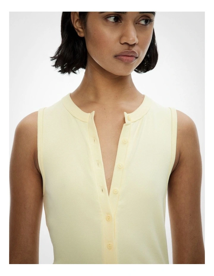 Button Longline Tank in Lemonade image 3