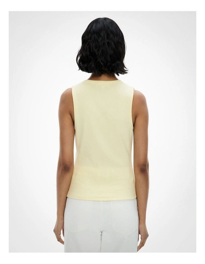 Button Longline Tank in Lemonade image 4