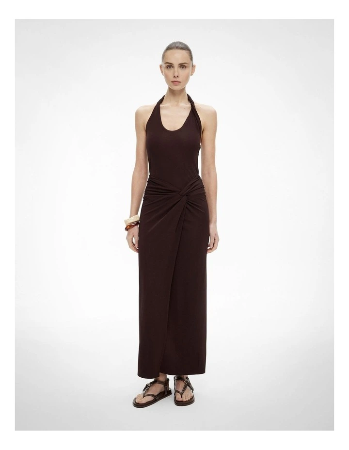 Jersey Twist Bodysuit in Espresso image 2