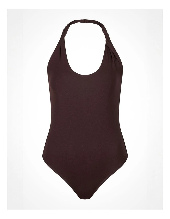 Jersey Twist Bodysuit in Espresso image 5