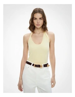 Jersey Twist Bodysuit in Lemonade