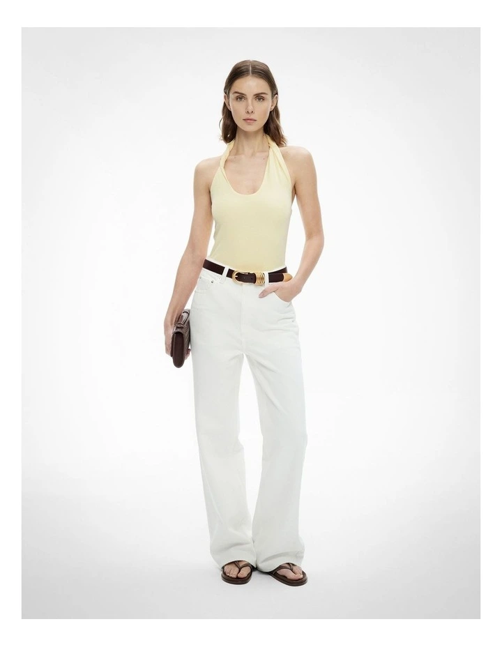 Jersey Twist Bodysuit in Lemonade image 3