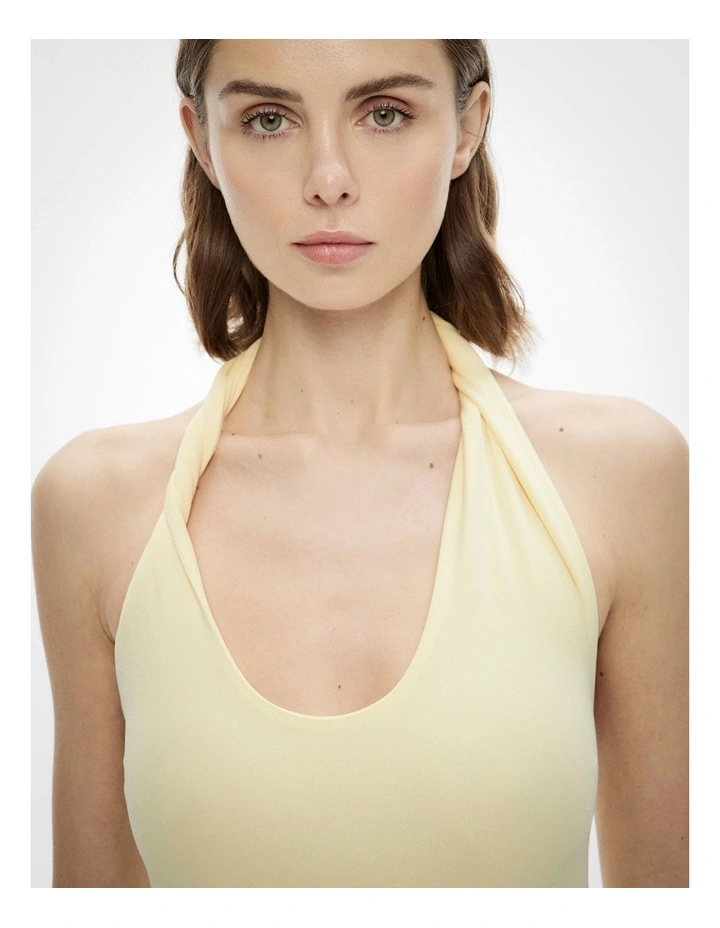 Jersey Twist Bodysuit in Lemonade image 4