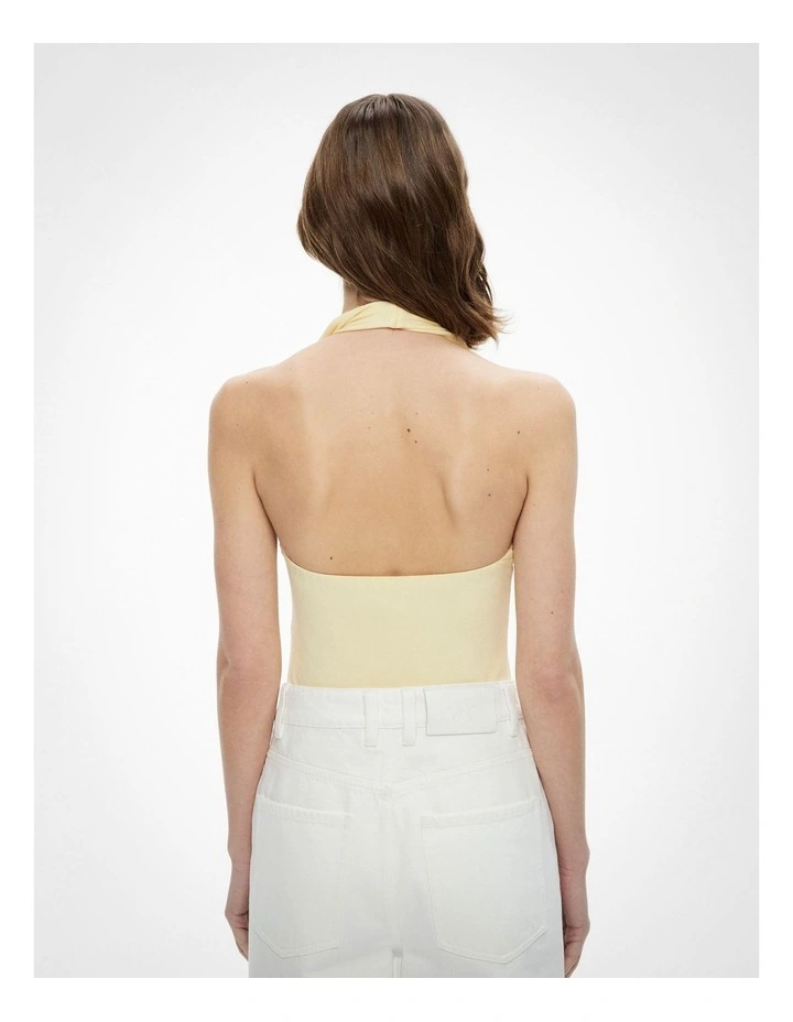 Jersey Twist Bodysuit in Lemonade image 5