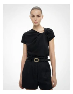 Cotton Twist T-shirt in Black