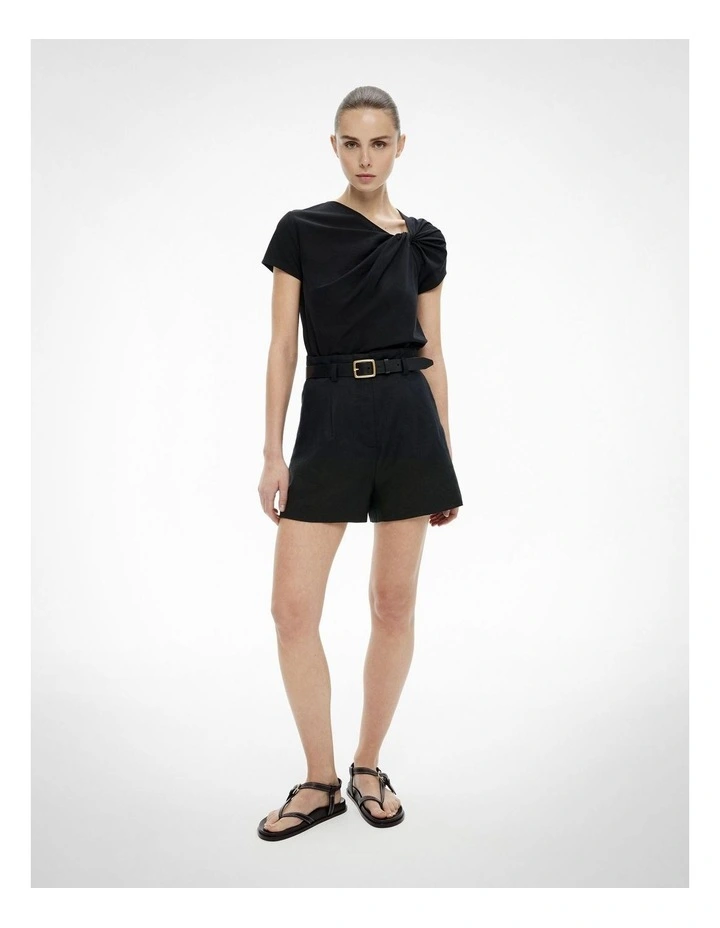 Cotton Twist T-shirt in Black image 2
