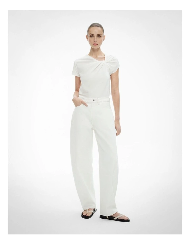 Cotton Twist T-shirt in Fresh White image 2