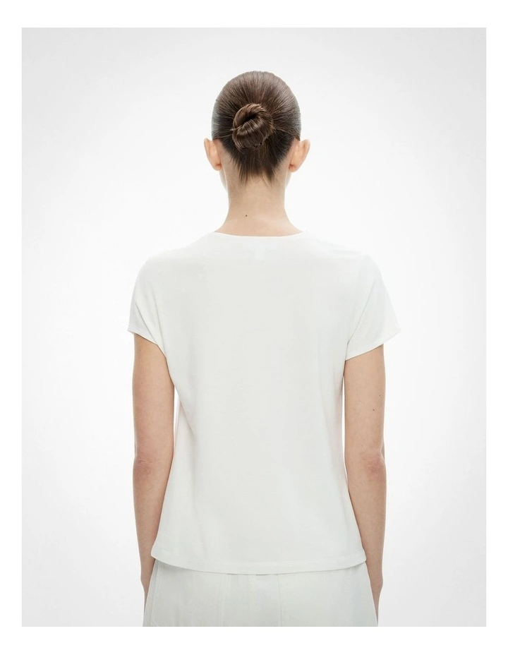 Cotton Twist T-shirt in Fresh White image 4