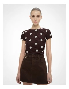 Mesh Baby T-shirt in Espresso Spot
