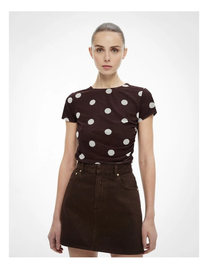 Mesh Baby T-shirt in Espresso Spot image 1