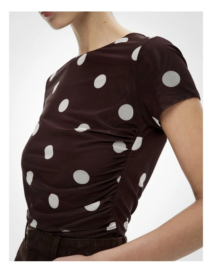 Mesh Baby T-shirt in Espresso Spot image 3