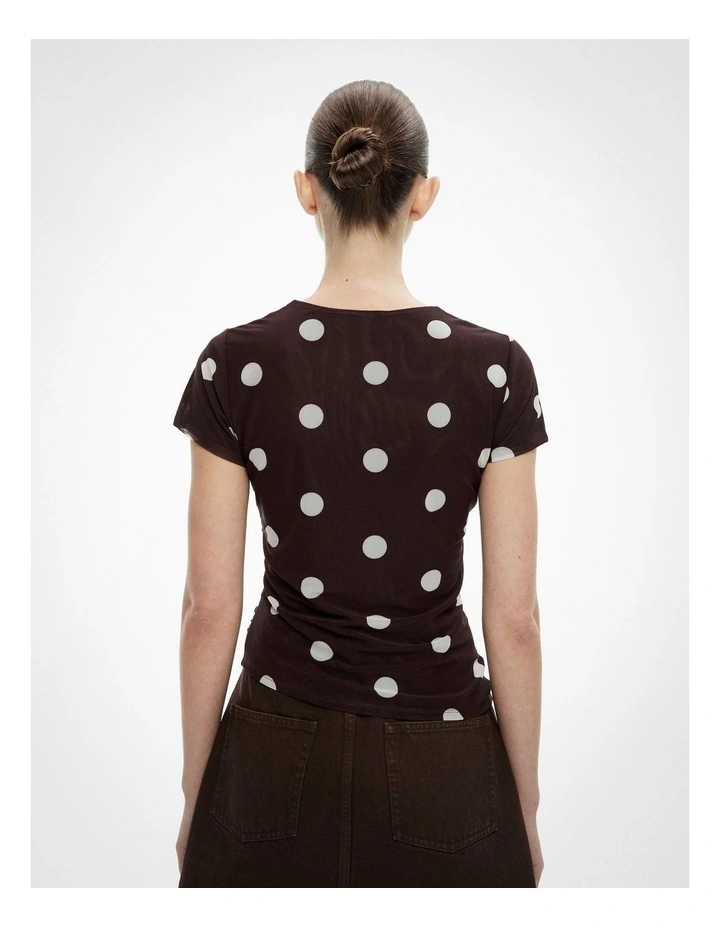 Mesh Baby T-shirt in Espresso Spot image 4