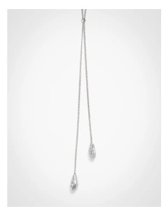 Mandy Lariat Necklace in Silver