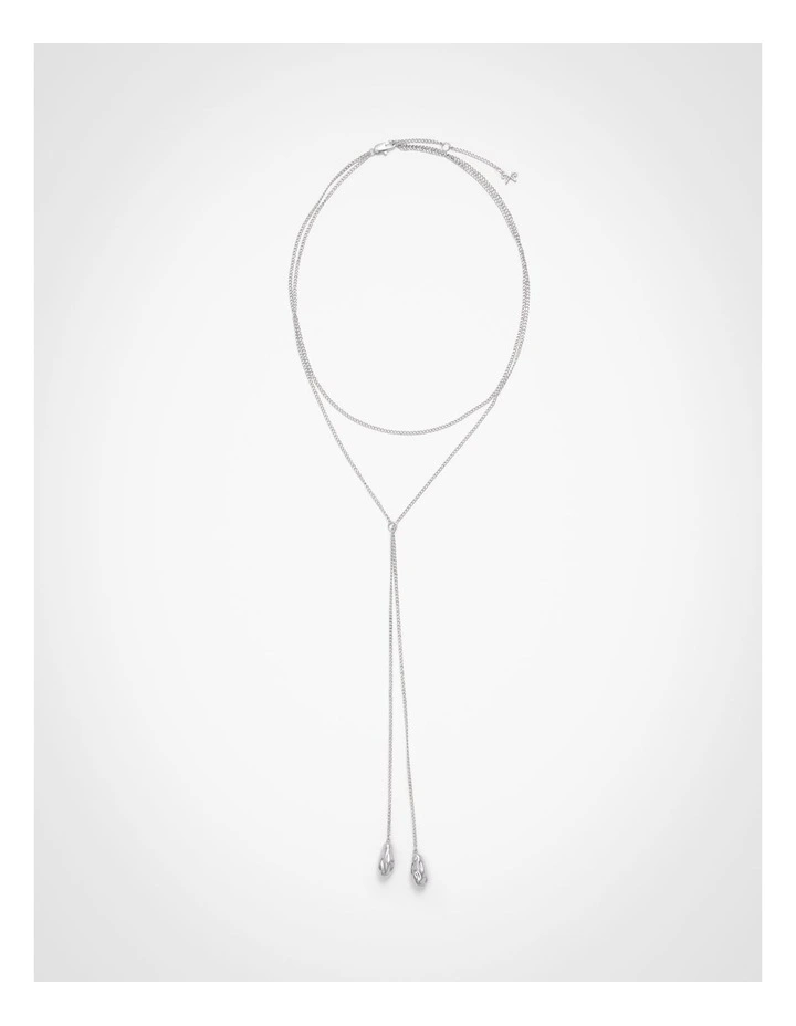 Mandy Lariat Necklace in Silver image 5
