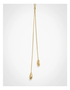 Mandy Lariat Necklace in Gold