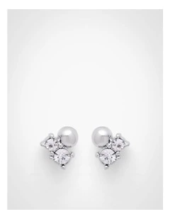 Willa Stud Earrings in Silver