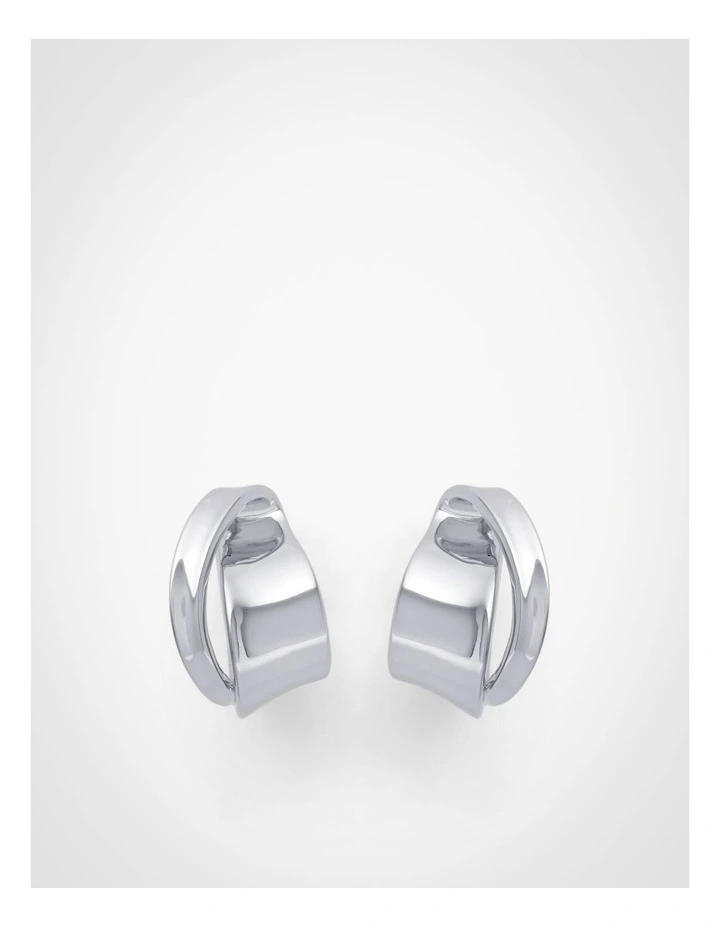 Romi Hoop Earrings in Silver image 1
