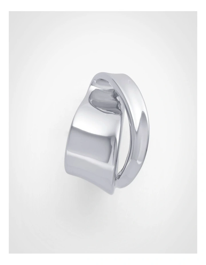 Romi Hoop Earrings in Silver image 3