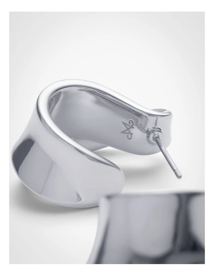 Romi Hoop Earrings in Silver image 4