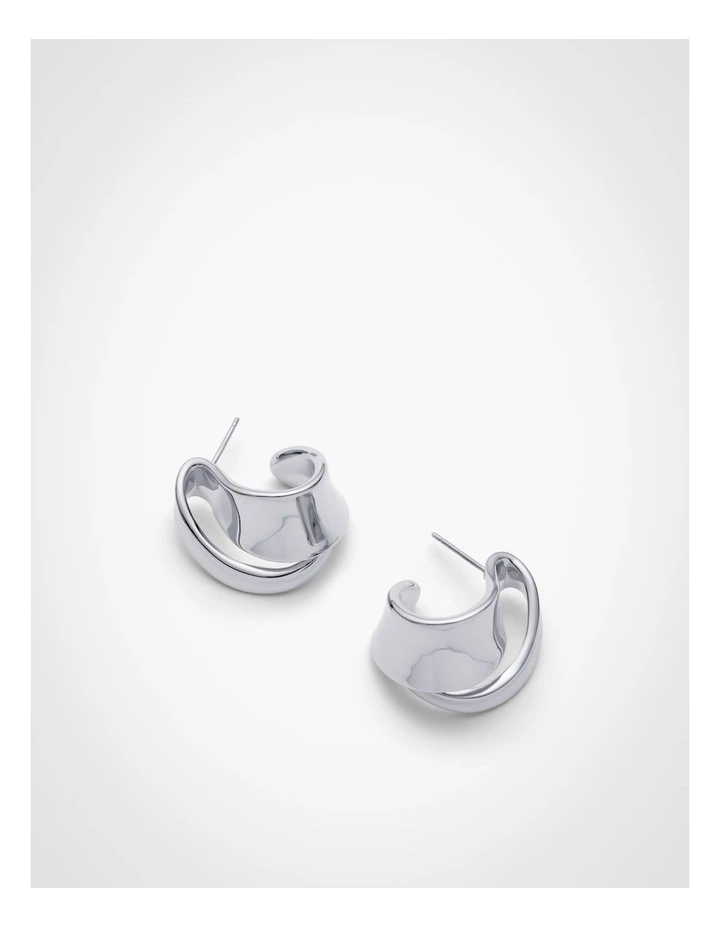 Romi Hoop Earrings in Silver image 5