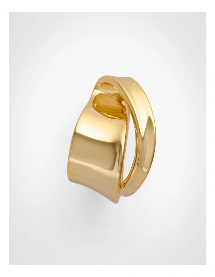 Romi Hoop Earrings in Gold image 3
