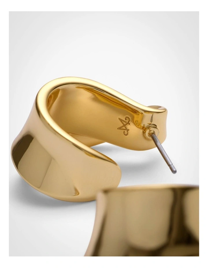 Romi Hoop Earrings in Gold image 4