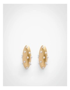Uma Pearl Earrings in Gold