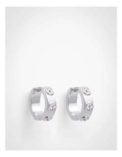 Avery Hoop Earrings in Silver