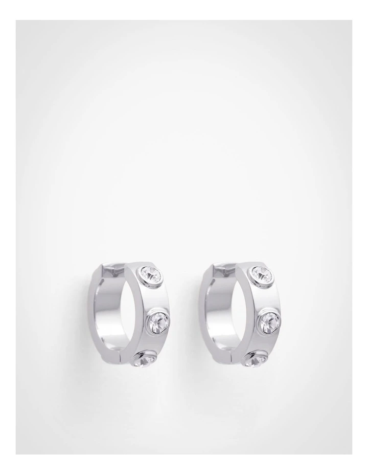 Avery Hoop Earrings in Silver image 1